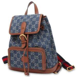 Gucci Backpack Rucksack Daypack Interlocking GG GG Denim Bag